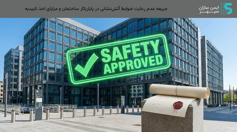 جریمه عدم رعایت ضوابط آتشنشانی در پایانکار ساختمان و مزایای اخذ تاییدیه