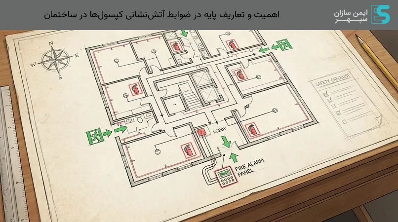 اهمیت و تعاریف پایه در ضوابط آتشنشانی کپسولها در ساختمان
