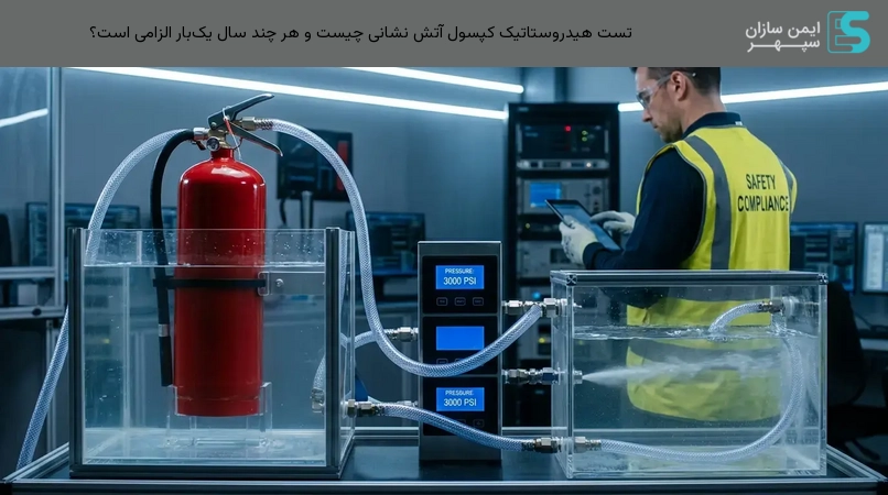 تست هیدروستاتیک کپسول آتش نشانی چیست و هر چند سال یک‌بار الزامی است؟