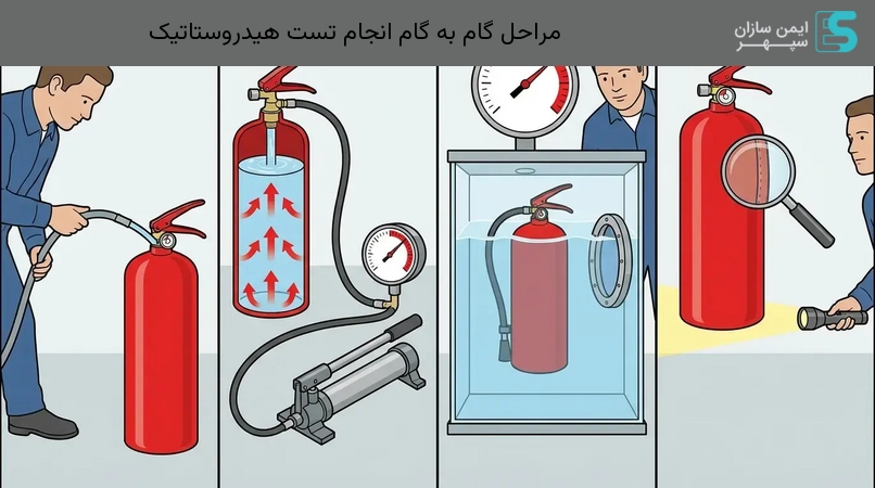 مراحل گام به گام انجام تست هیدروستاتیک