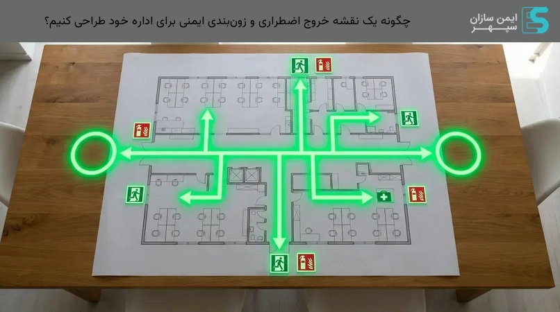 چگونه یک نقشه خروج اضطراری و زونبندی ایمنی برای اداره خود طراحی کنیم؟