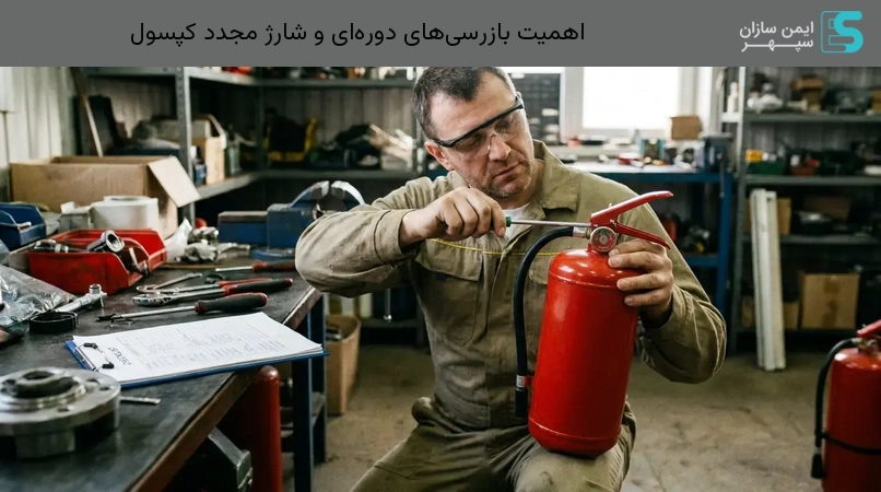 اهمیت بازرسیهای دورهای و شارژ مجدد کپسول