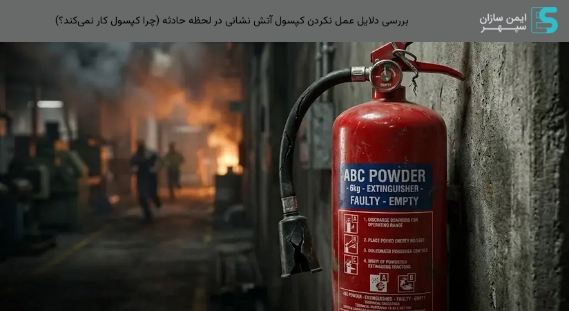 بررسی دلایل عمل نکردن کپسول آتش نشانی در لحظه حادثه (چرا کپسول کار نمی‌کند؟)