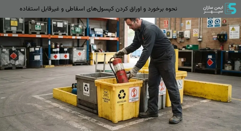 نحوه برخورد و اوراق کردن کپسول‌های اسقاطی و غیرقابل استفاده