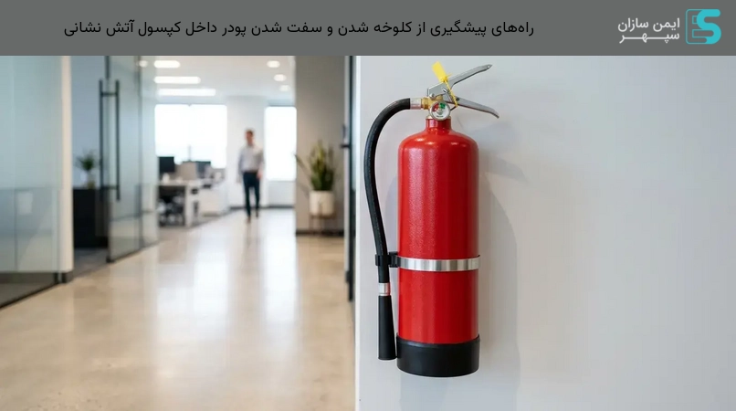 راه‌های پیشگیری از کلوخه شدن و سفت شدن پودر داخل کپسول آتش نشانی