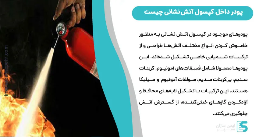 پودر داخل کپسول آتش نشانی چیست